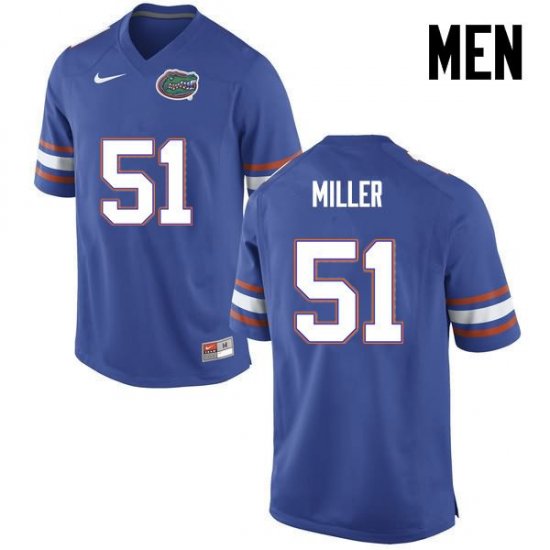 Men's Florida Gators #51 Ventrell Miller NCAA Nike Blue Authentic Stitched College Football Jersey UEF1462EI